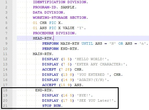 cobol scrn3
